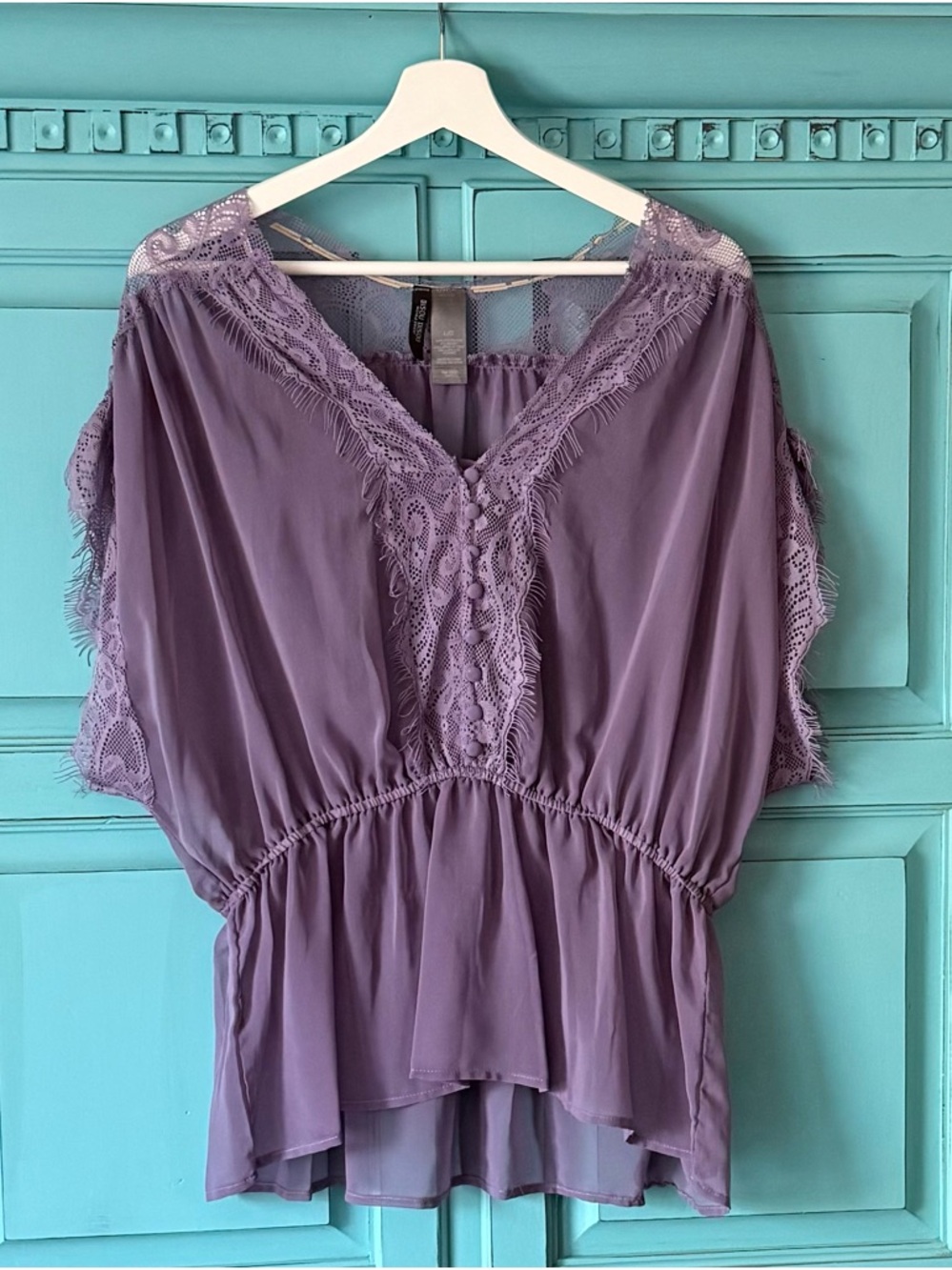 Women's Purple Sheer Top From Bisou Bisou